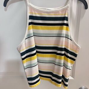 Striped Multicolor Women's crop Tank Top